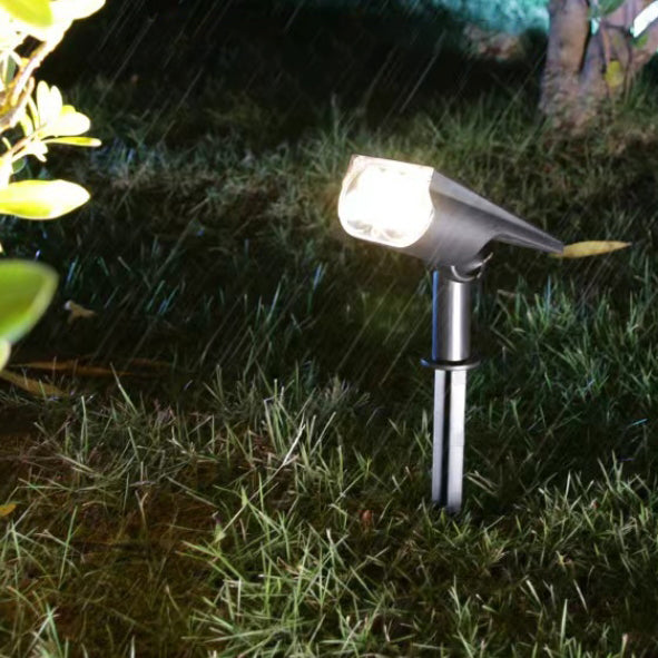 Moderne minimalistische solarbetriebene wasserdichte rechteckige ovale PE LED Bodensteckleuchte für den Garten 