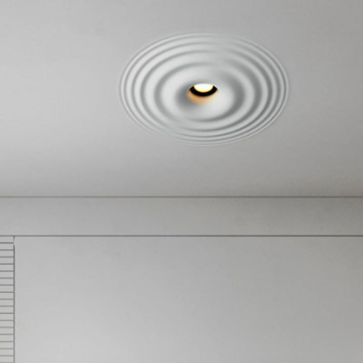 Zeitgenössische kreative Ripple Round Putz 1-Licht Deckenleuchte für das Wohnzimmer 