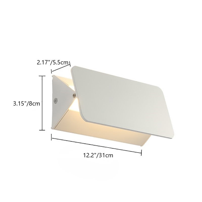 Moderne minimalistische rechteckige dreieckige Aluminium-LED-Wandleuchte für das Schlafzimmer 