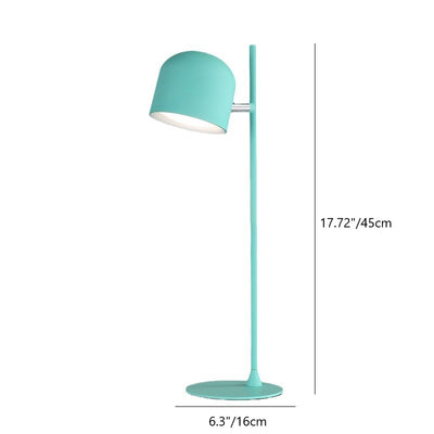 Lampe de table LED rechargeable en métal et plastique avec base cylindrique contemporaine pour chambre 