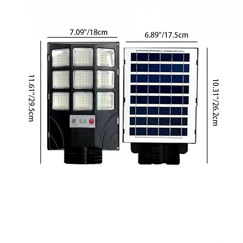 Luz LED exterior impermeable solar minimalista moderna de ABS PC en forma de rectángulo para patio exterior 