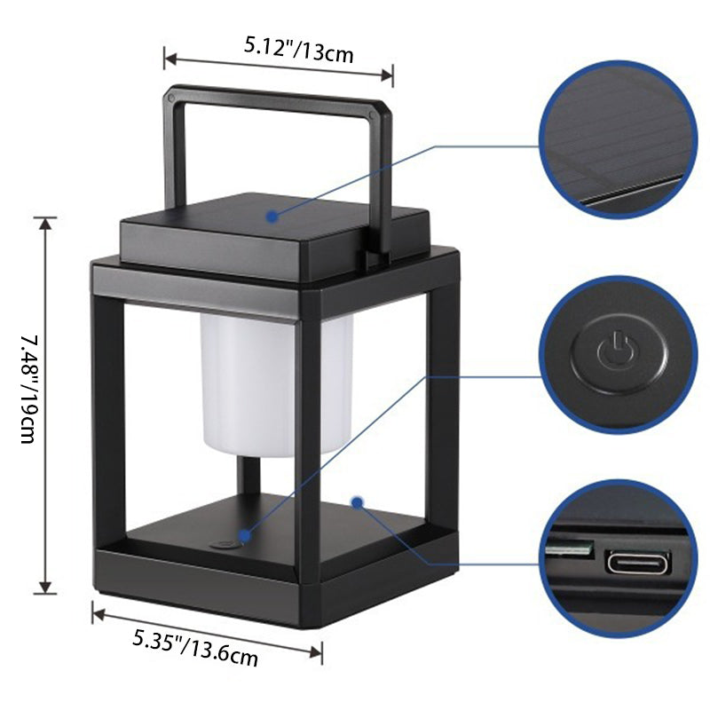 Lumière extérieure LED moderne minimaliste solaire étanche en ABS PC creux pour le camping 