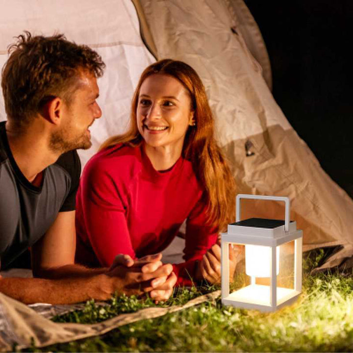 Lumière extérieure LED moderne minimaliste solaire étanche en ABS PC creux pour le camping 