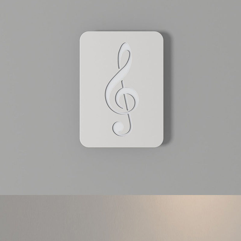 Applique Murale LED en Acrylique Fer Cerf Note Rose Ronde Rectangle Créative Contemporaine pour Chambre 