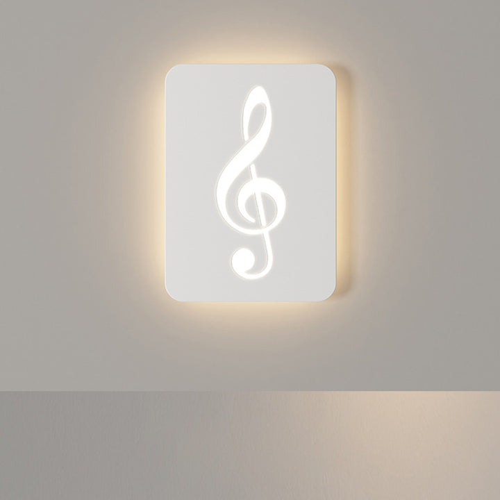 Contemporary Creative Rectangle Round Rose Note Deer Iron Acrylic LED Wall Sconce Lamp For Bedroom