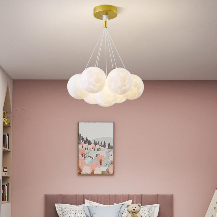Chandelier contemporain à bulles en résine de fer avec 7/13 lumières pour salon 