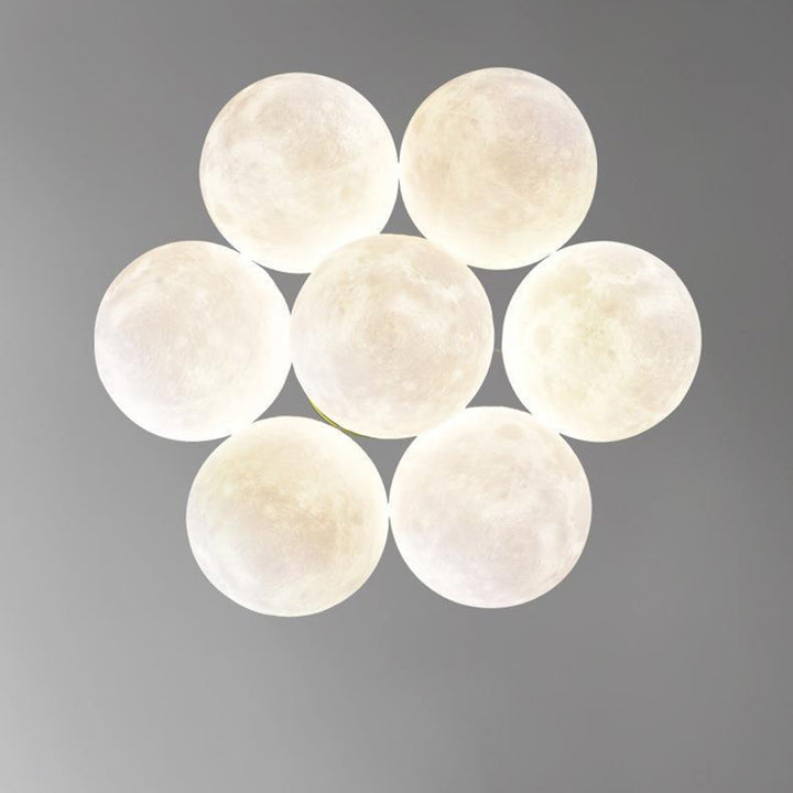 Chandelier contemporain à bulles en résine de fer avec 7/13 lumières pour salon 