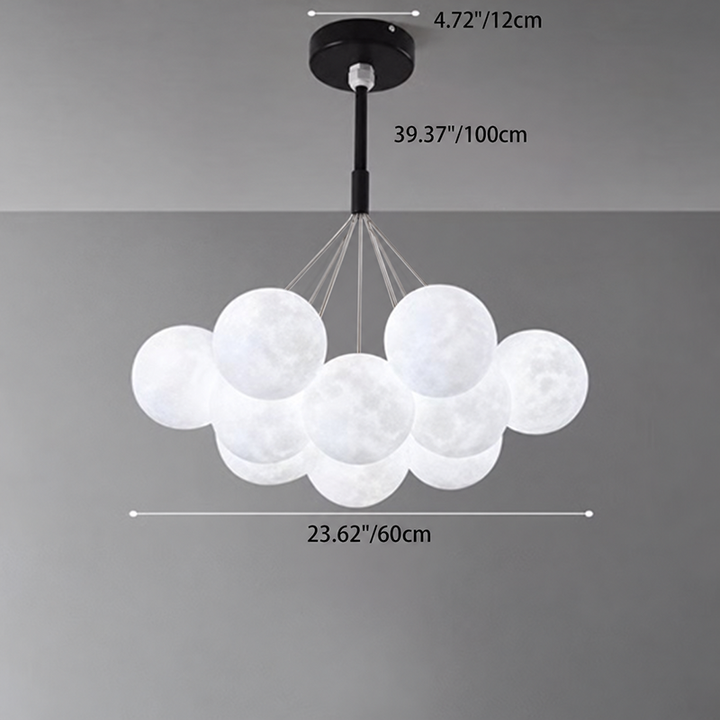 Contemporary Creative Branch Bubbles Iron Resin 7/13-Light Chandelier For Living Room