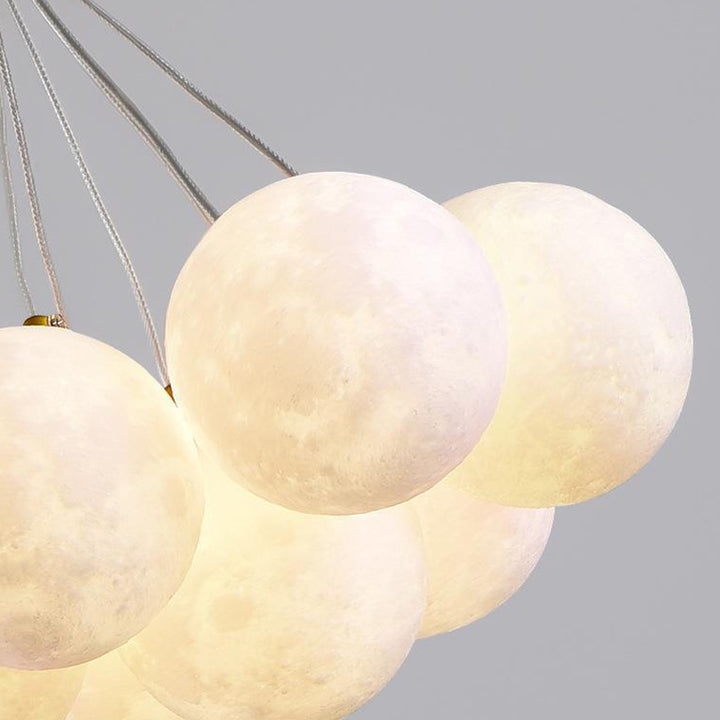 Chandelier contemporain à bulles en résine de fer avec 7/13 lumières pour salon 