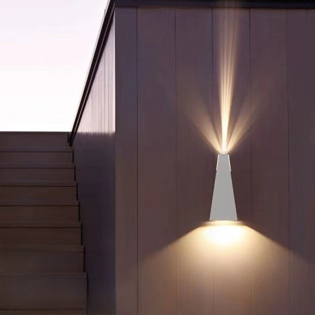 Modern Minimalist Waterproof Trapezoidal Aluminum Die-Cast LED Outdoor Wall Sconce Lamp For Outdoor Patio