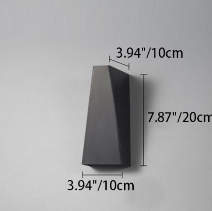 Modern Minimalist Waterproof Trapezoidal Aluminum Die-Cast LED Outdoor Wall Sconce Lamp For Outdoor Patio