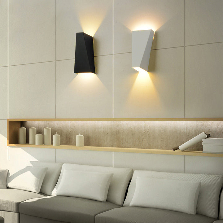 Modern Minimalist Waterproof Trapezoidal Aluminum Die-Cast LED Outdoor Wall Sconce Lamp For Outdoor Patio