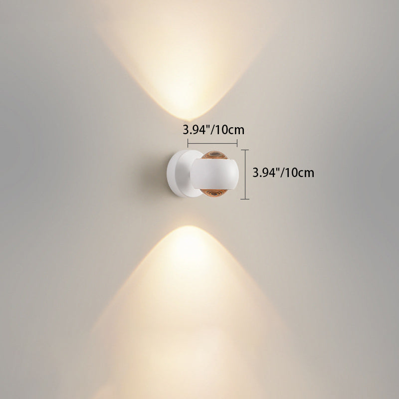 Lámpara de Aplique de Pared LED de Vidrio de Aluminio Esférica Minimalista Moderna para Dormitorio 