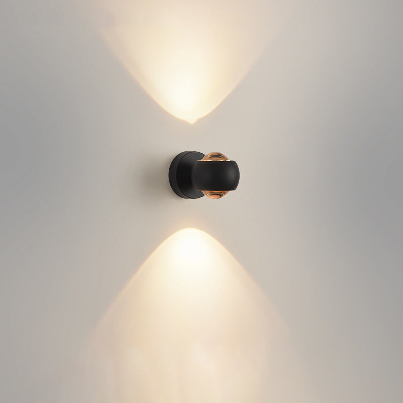 Lámpara de Aplique de Pared LED de Vidrio de Aluminio Esférica Minimalista Moderna para Dormitorio 