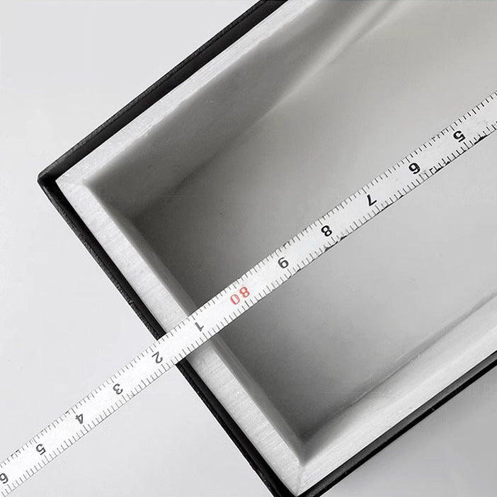 Moderno Minimalista Impermeable Rectangular Lámpara Aplique de Pared LED de Acero Inoxidable Largo con Resina para Patio Exterior 