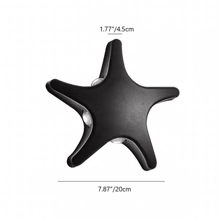 Zeitgenössische kreative wasserdichte Seestern-Druckguss-Aluminium-Acryl-LED-Außenwandleuchte für Außenbereich Terrasse 