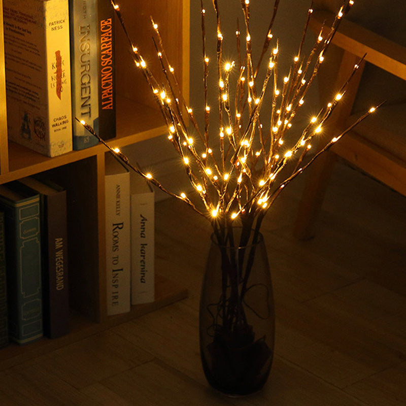 現代スカンジナビア風フェイクツリーPVC LEDテーブルランプ（寝室用） 