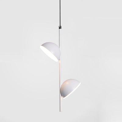 Contemporary Scandinavian Semicircle Long Rod Iron Aluminum LED Pendant Light For Bedroom