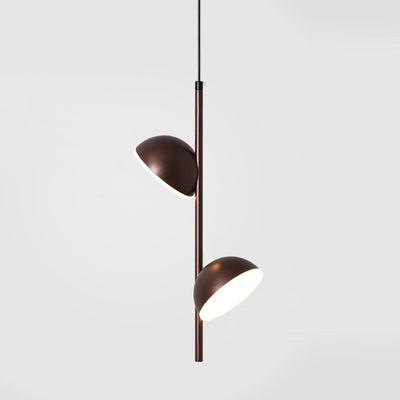 Contemporary Scandinavian Semicircle Long Rod Iron Aluminum LED Pendant Light For Bedroom