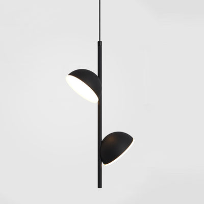 Contemporary Scandinavian Semicircle Long Rod Iron Aluminum LED Pendant Light For Bedroom