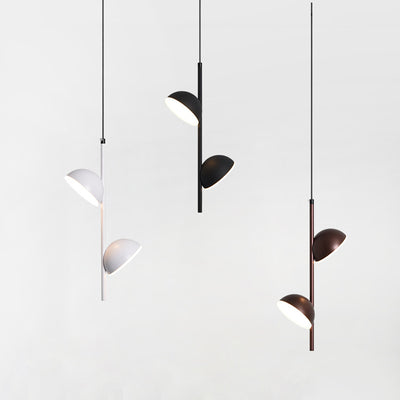 Contemporary Scandinavian Semicircle Long Rod Iron Aluminum LED Pendant Light For Bedroom