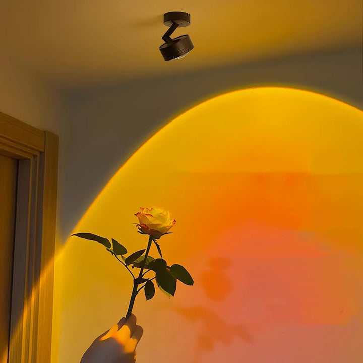 Lumière de plafond semi-encastrée LED en aluminium réglable avec base cylindrique minimaliste moderne pour salon 