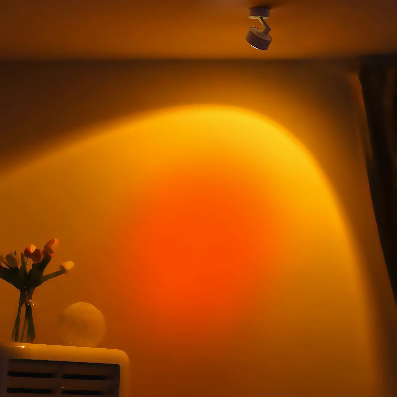 Lumière de plafond semi-encastrée LED en aluminium réglable avec base cylindrique minimaliste moderne pour salon 
