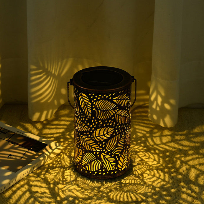 Luz LED para exteriores de cilindro esqueleto de árbol solar impermeable vintage tradicional de hierro para jardín 