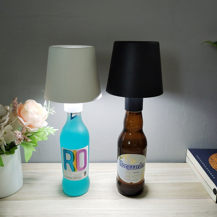 Zeitgenössische kreative runde Tischzylinder ABS Kunststoff Wein LED Tischlampe für das Schlafzimmer 