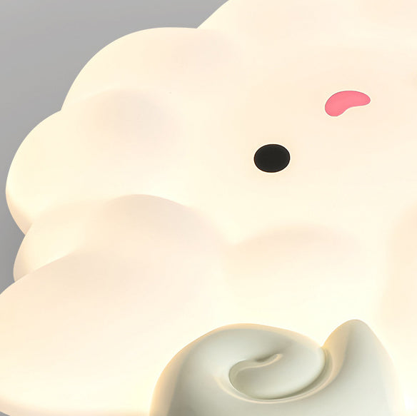 Luz de techo LED de montaje empotrado de plástico enrollado de hierro con diseño contemporáneo creativo de dibujos animados para niños oveja para dormitorio 