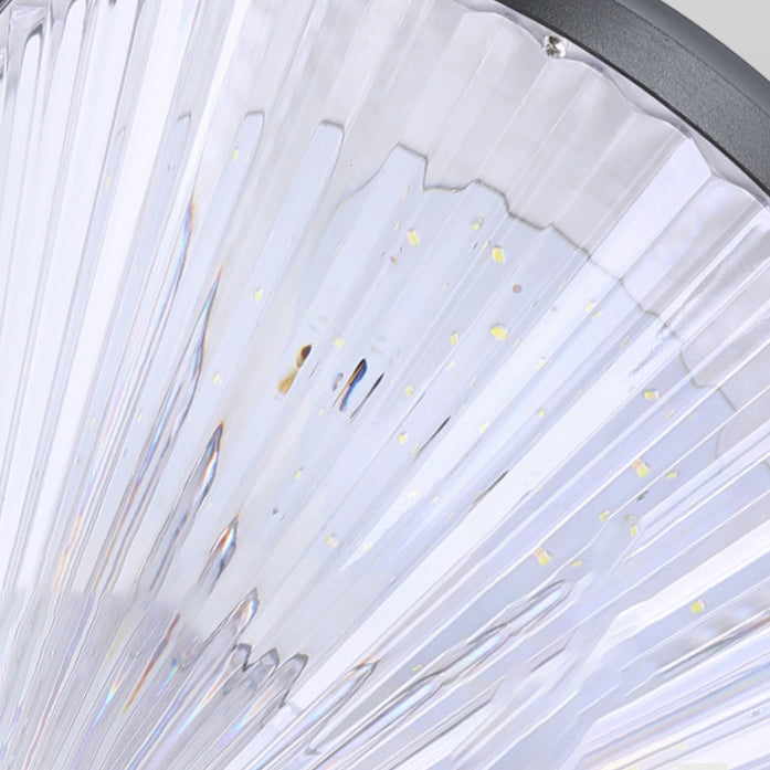 Moderne minimalistische solarbetriebene wasserdichte Diamant-Zylinder-Aluminium-PC-LED-Wandleuchte für den Außenbereich 