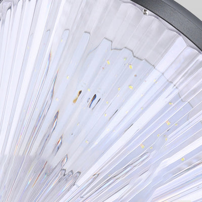 Lampe murale LED en aluminium PC en forme de cylindre diamant étanche solaire minimaliste moderne pour patio extérieur 