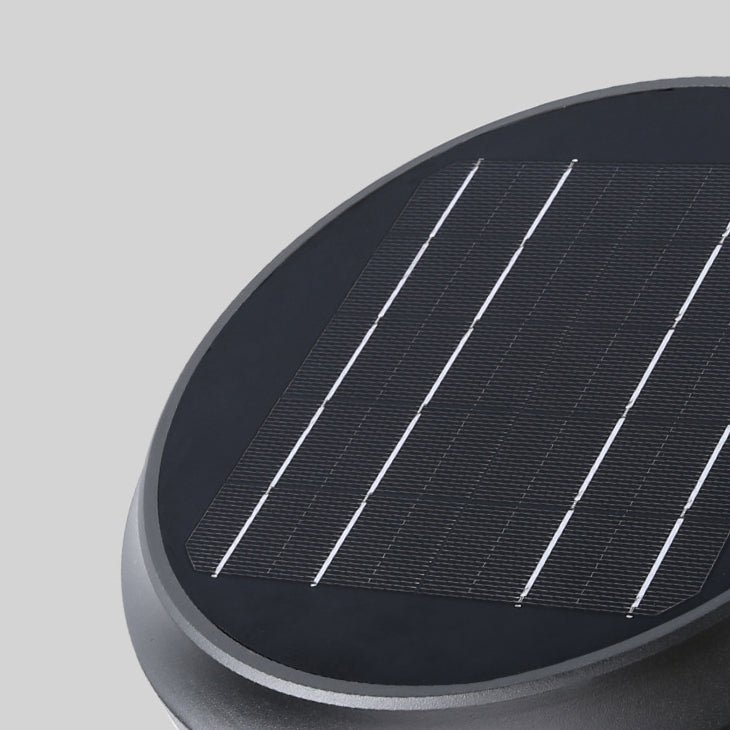 Lampe murale LED en aluminium PC en forme de cylindre diamant étanche solaire minimaliste moderne pour patio extérieur 