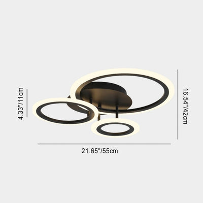 Luz de techo semiempotrada LED de hierro acrílico combinado de luna estrella cuadrada redonda escandinava contemporánea para dormitorio 