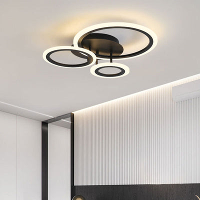 Luz de techo semiempotrada LED de hierro acrílico combinado de luna estrella cuadrada redonda escandinava contemporánea para dormitorio 