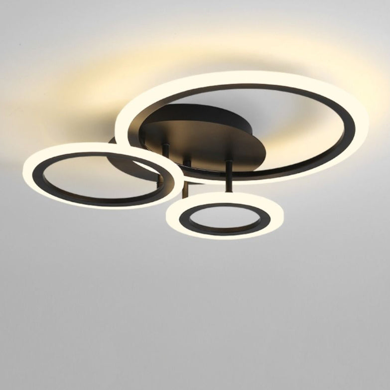 Luz de techo semiempotrada LED de hierro acrílico combinado de luna estrella cuadrada redonda escandinava contemporánea para dormitorio 