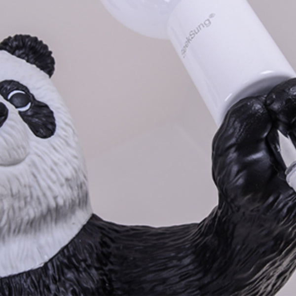 Lámpara colgante de 1 luz con cuerda de resina de rama de panda escandinava contemporánea para dormitorio 