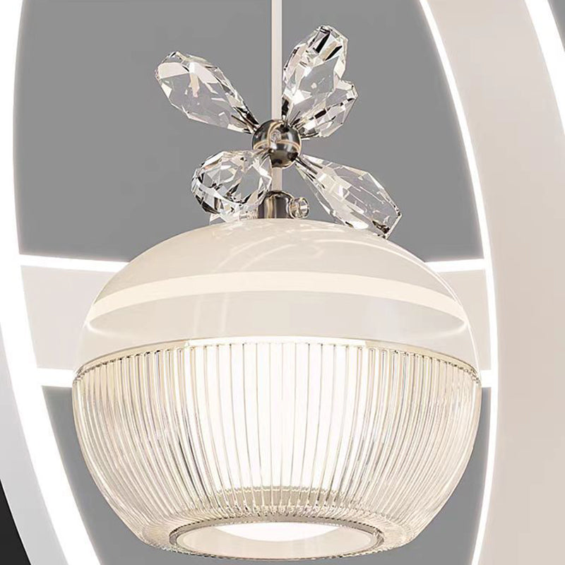 Lustre LED en aluminium, fer, acrylique et silicone avec motif de cercle minimaliste moderne pour salon 