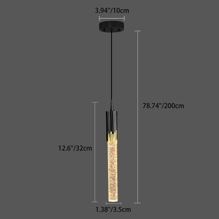 Lumière suspendue à LED en cristal d&