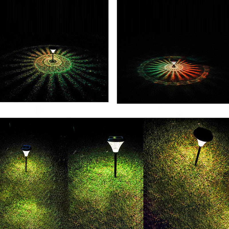 Lumière extérieure LED ronde en diamant étanche solaire minimaliste moderne en ABS PC pour patio extérieur 