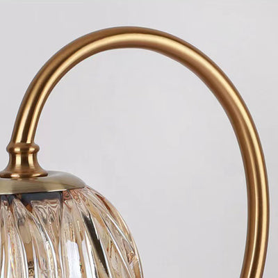 Lámpara de mesa de cera derretida de 1 luz de hierro y vidrio de mármol con base de campanilla escandinava contemporánea para dormitorio 