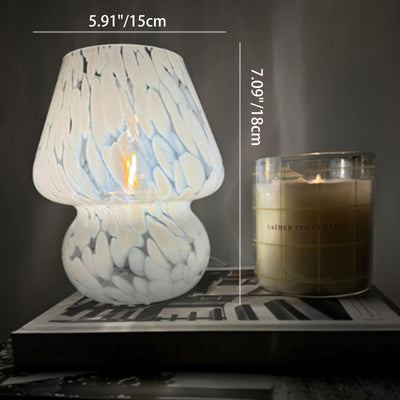 Zeitgenössische kreative kugelförmige runde Tischpunktglas 1-Licht-Tischlampe für das Schlafzimmer 