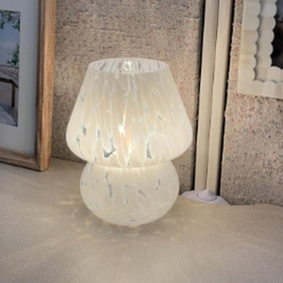 Zeitgenössische kreative kugelförmige runde Tischpunktglas 1-Licht-Tischlampe für das Schlafzimmer 