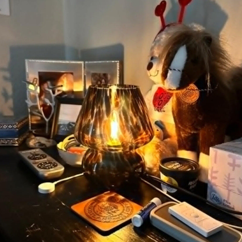 Zeitgenössische kreative kugelförmige runde Tischpunktglas 1-Licht-Tischlampe für das Schlafzimmer 