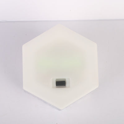 Moderna luz de paisaje para césped con LED, azulejo de hielo hexagonal solar minimalista impermeable de ABS y PVC para patio al aire libre 