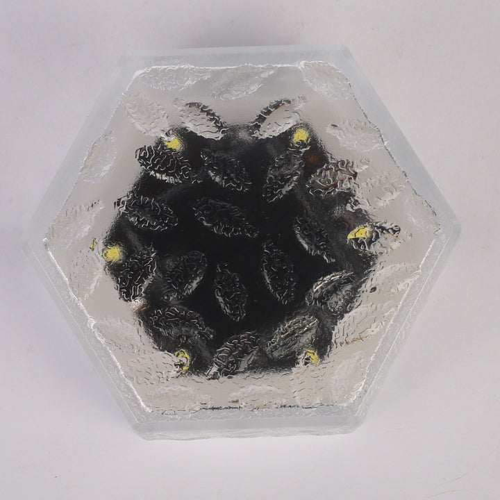Lumière de Paysage pour Pelouse LED en ABS PVC avec Tuiles de Glace Hexagonales Étanches Solaire Minimaliste Moderne pour Patio Extérieur 