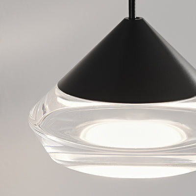 ضوء قلادة LED من الألومنيوم والأكريليك بقاعدة أسطوانية مستديرة مثلثة حديثة بسيطة لغرفة النوم 
