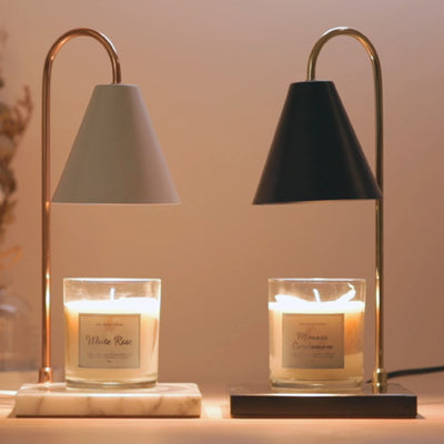 Lámpara de mesa de cera derretida de 1 luz de hierro y mármol cuadrada redonda contemporánea escandinava para dormitorio 