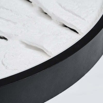 Applique murale LED en plâtre de fer ronde contemporaine scandinave pour chambre 