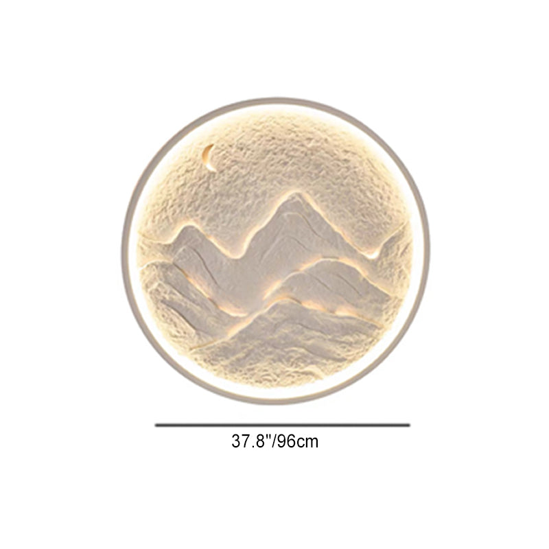 Applique murale LED en plâtre de fer ronde contemporaine scandinave pour chambre 